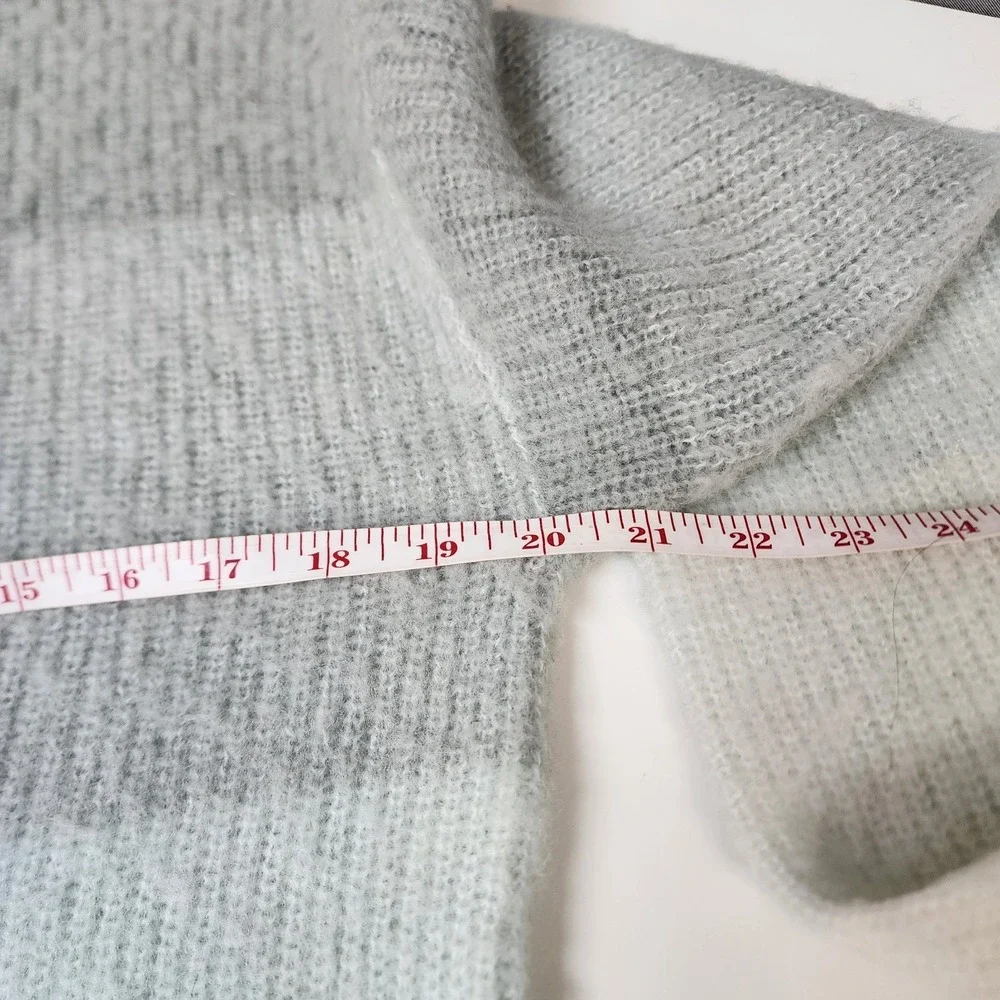 Free People Autumn Sky Sweater Women's S Cloud Combo Wool Blend Colorblock Green